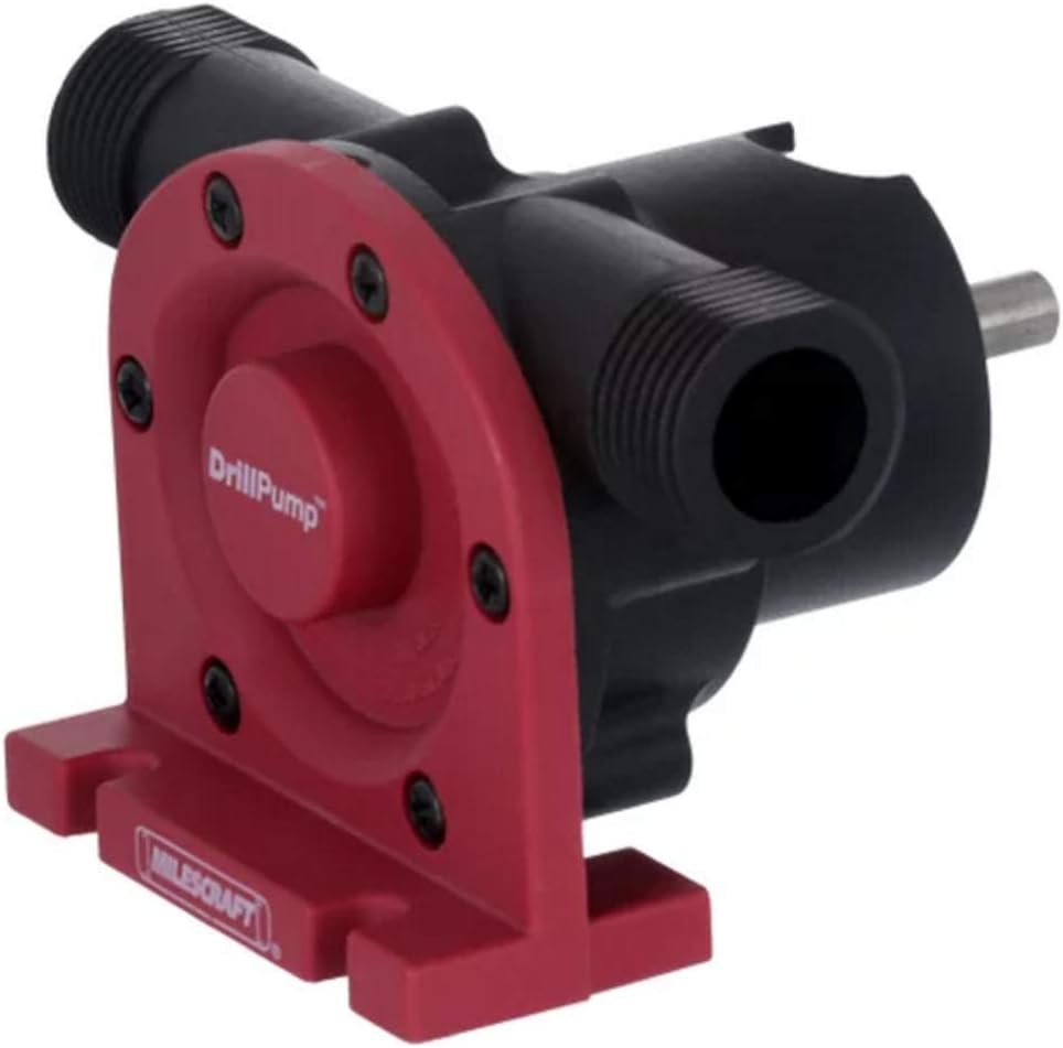 Milescraft 1314 Drill Pump 750 - Self Priming Water Pump Attachment for Drills - Water Transfer Pump - Uses Common Garden Hose - 750 Gallons per Hour