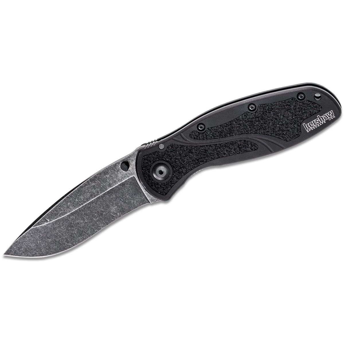 Kershaw Blur Pocket Knife, Blackwash, 3.4 Inch Recurve Blade