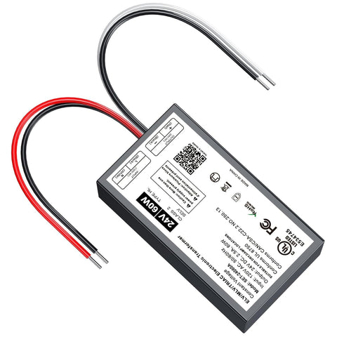 24V Dimmable LED Driver, 60W Triac ELV/MLV LED Transformer Compatible with Lutron&Leviton Switches, Dimmable Power Supply 60W 24V for Light Smooth Flicker Free Dimming