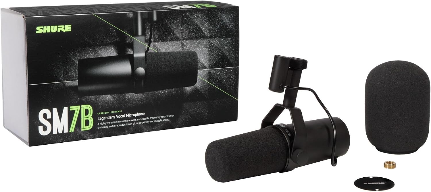 Shure SM7B Dynamic Vocal Microphone for Podcasting & Streaming