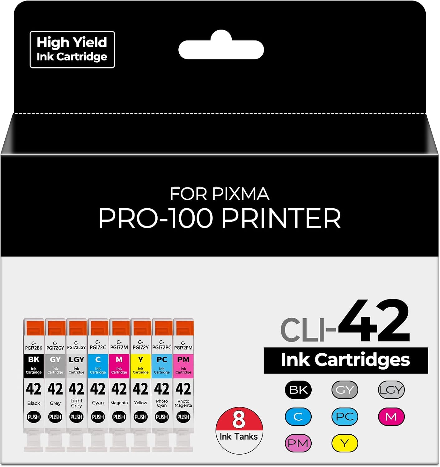 CLI-42 Pro 100 Ink Cartridge Compatible for Canon 42 CLI42 Ink Cartridges