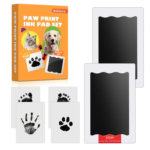Nabance Inkless Paw Print Kit for Dogs Cat, Mess-Free Pet Paw & Nose Print
