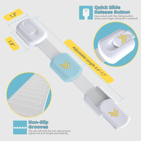 4our Kiddies 14 Pack Cabinet Locks Baby Proofing, Adjustable Drawer Lock