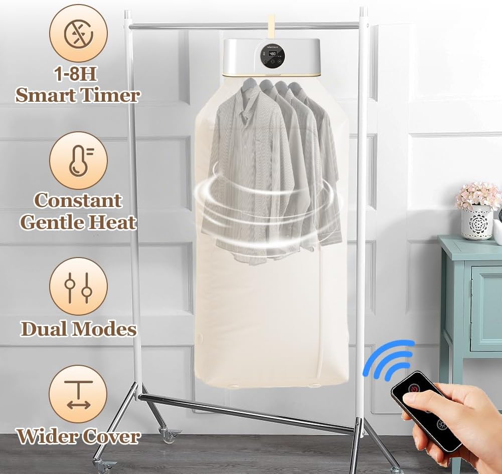 Joyzan Portable Clothes Dryer, Compact Mini Laundry Dryer Adjustable Timer