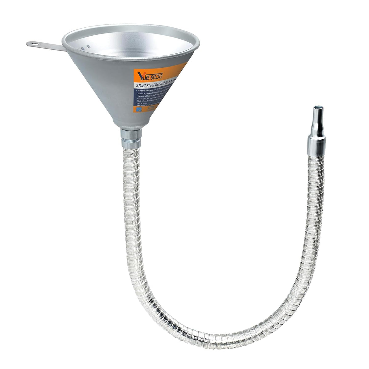 25.6" Steel Bendable Spout Funnel with Filter for All Automotive Oils
