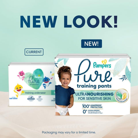 Pampers Pure Protection Training Underwear, Unisex, Size 3T4T, 58 Count, Premium, Hypoallergenic, Soft, Absorbent