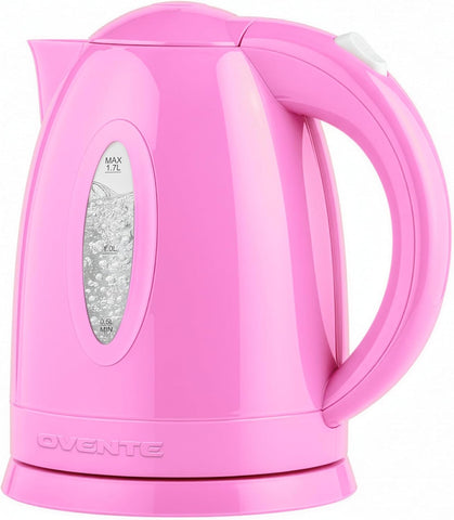 OVENTE 1.7L Electric Tea Kettle, 1100W BPA-Free Water Boiler, Pink KP72P