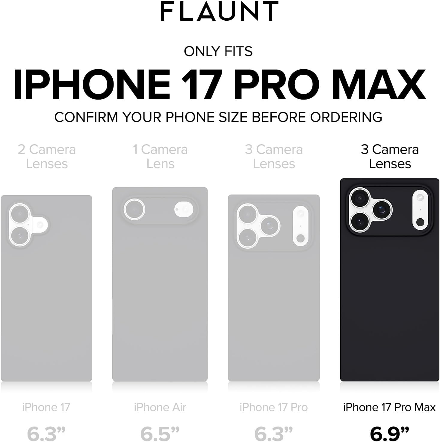 Flaunt Official Square iPhone 17 Pro Max Case - Opal Shell