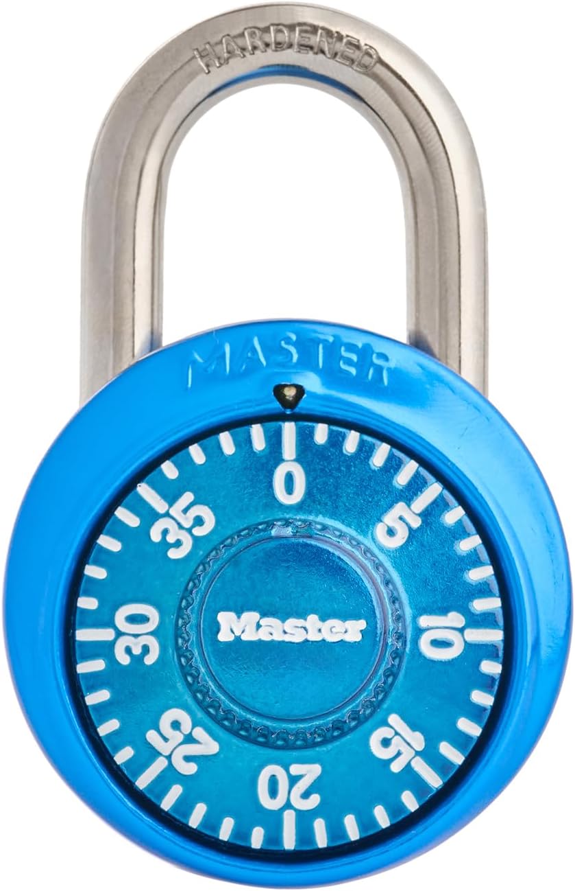 Master Lock Combination Padlock, Gym Locker Lock, 1528BLUEC