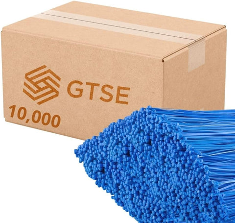 GTSE 14 Inch Blue Zip Ties, 10,000 Bulk Pack, 50lb Strength, UV Resistant Long Nylon Cable Ties, Self-Locking 14" Tie Wraps