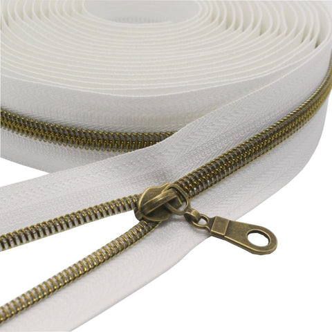 YaHoGa #5 Black Nickel Nylon Coil Zippers by The Yard 10 Yards (Black)