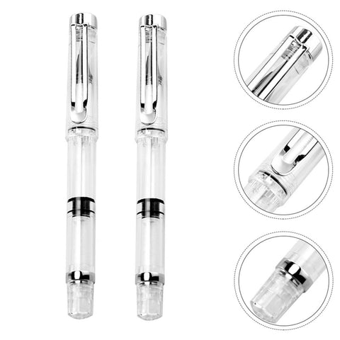 NUOBESTY 15 Pcs Refillable Fountain Brush Pen Type New Writing Water Brush Pen Set Refillable Calligraphy Pens for Beginners Piston Filling Fountain Pen