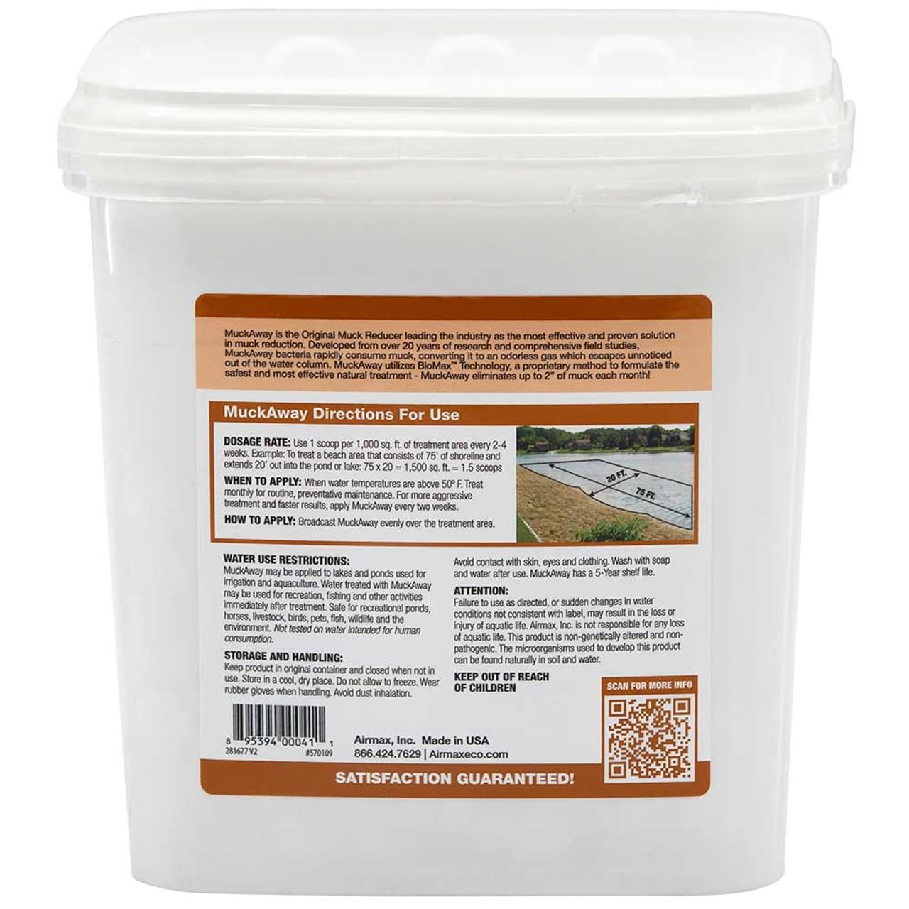 Airmax MuckAway Bacteria Enzyme Tablets for Ponds & Lakes, 8 Scoops