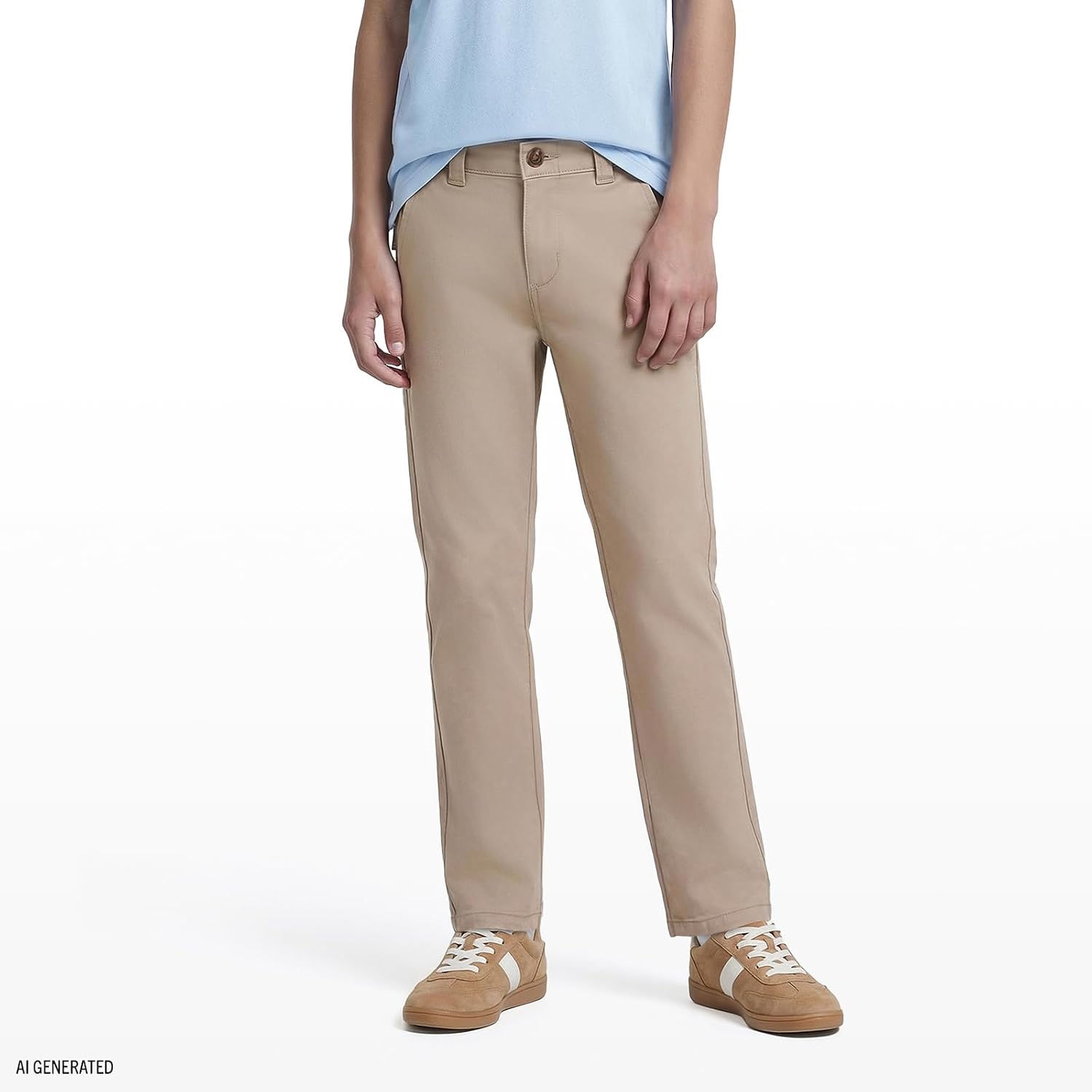 Izod Boys' School Uniform Twill Pants, Flat Front & Comfortable Waistband with 5 Pockets