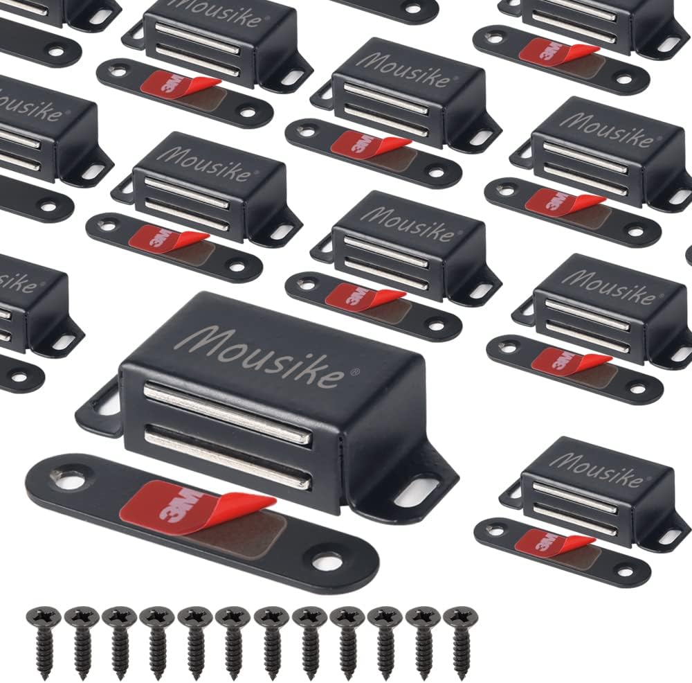 Mousike Cabinet Magnets 30lb Strong Catch for Kitchen Cupboard Door 16Pack