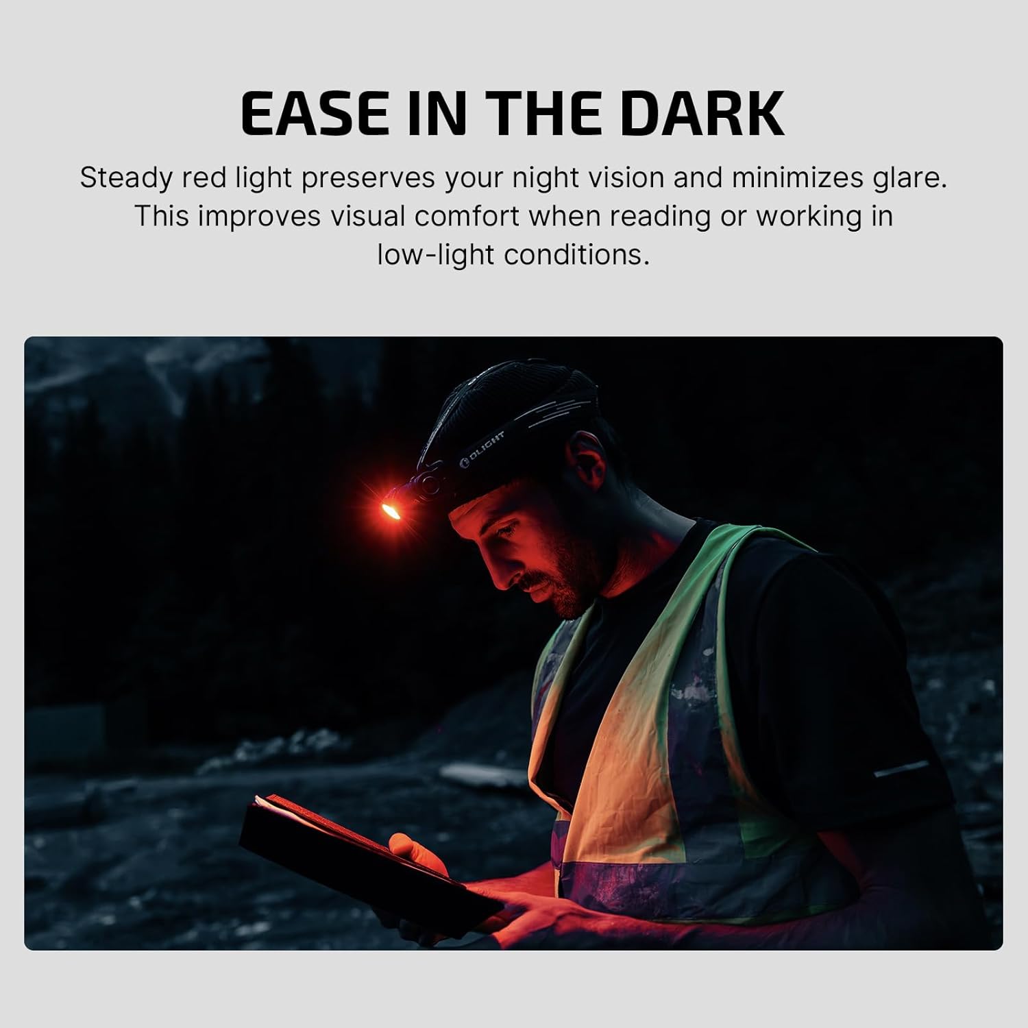 OLIGHT Perun 3 Headlamp Rechargeable, Red Light, Waterproof, Midnight Blue