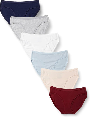 Amazon Essentials Women's Cotton Spandex Bikini Brief Underwear (Available in Plus Size)