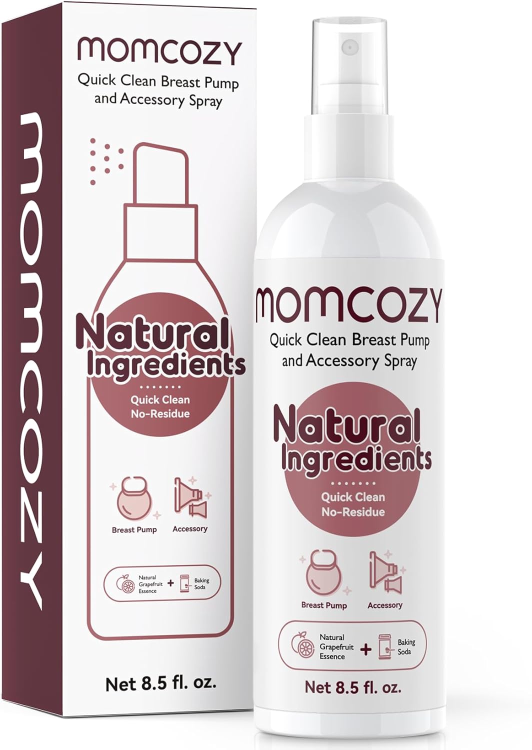 Momcozy Electric Breast Pump Cleaning Spray, Milk Fat Removal, 8.5 Fl Oz