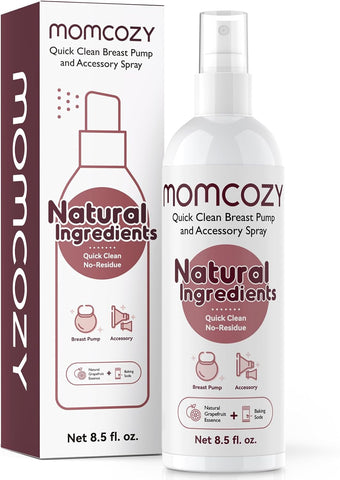 Momcozy Electric Breast Pump Cleaning Spray, Milk Fat Removal, 8.5 Fl Oz