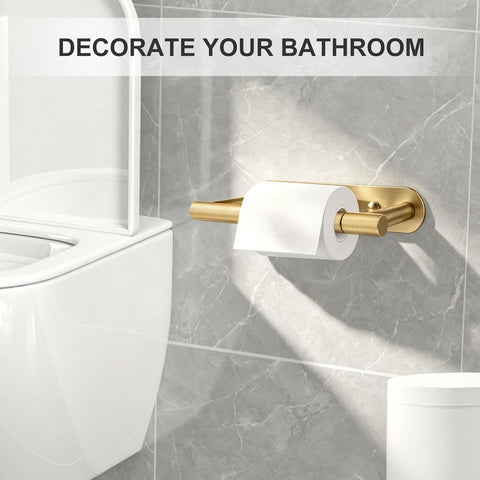 SetSail Toilet Paper Holder Adhesive or Screw-in Gold