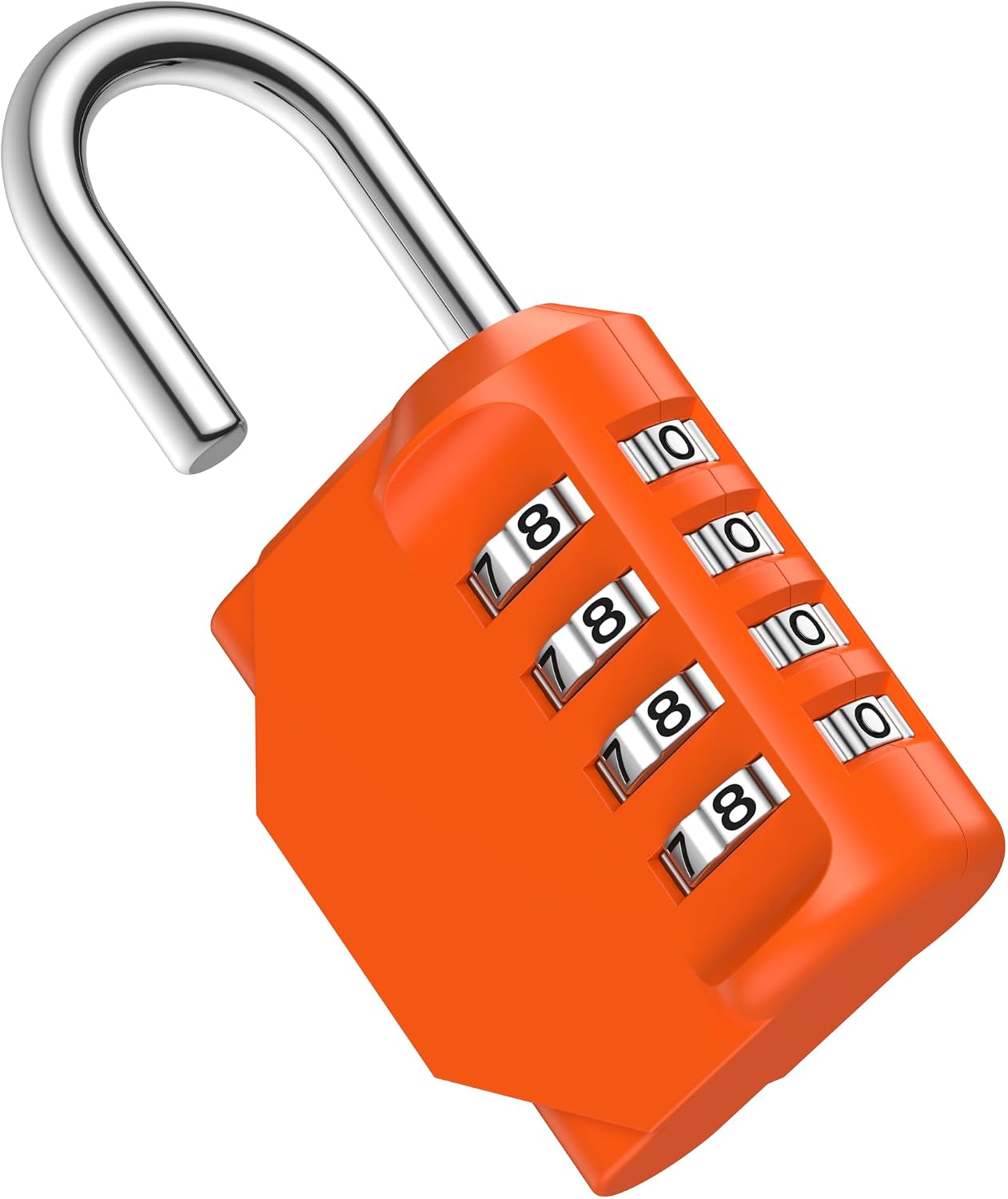 Puroma Combination Lock 4 Digit Gym Locker Padlock Waterproof, 1 Orange