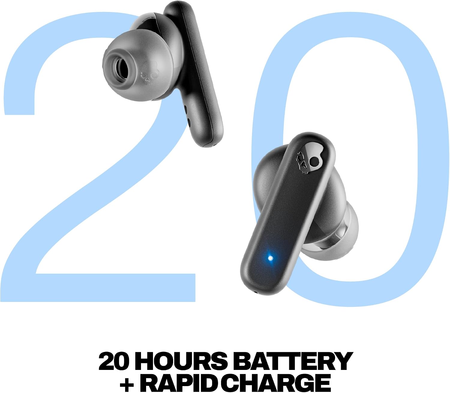 Skullcandy Smokin’ Buds Wireless Noise Isolating Earbuds - True Black