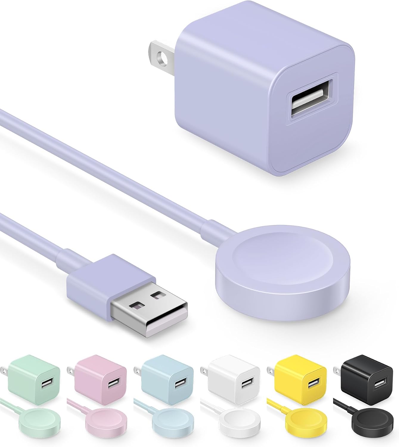 Fast Charger for Apple Watch Charger, 3.3FT USB A iWatch Charger, Purple