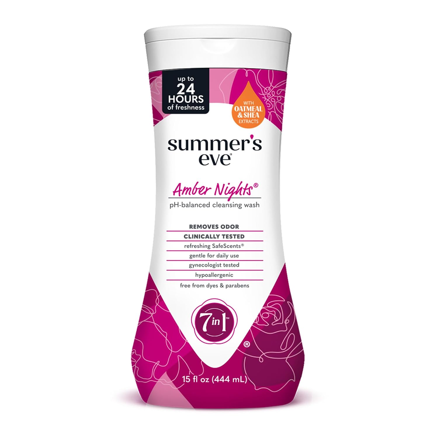 Summer's Eve All-Over Daily Feminine Wash, Amber Nights, 15 Fl Oz