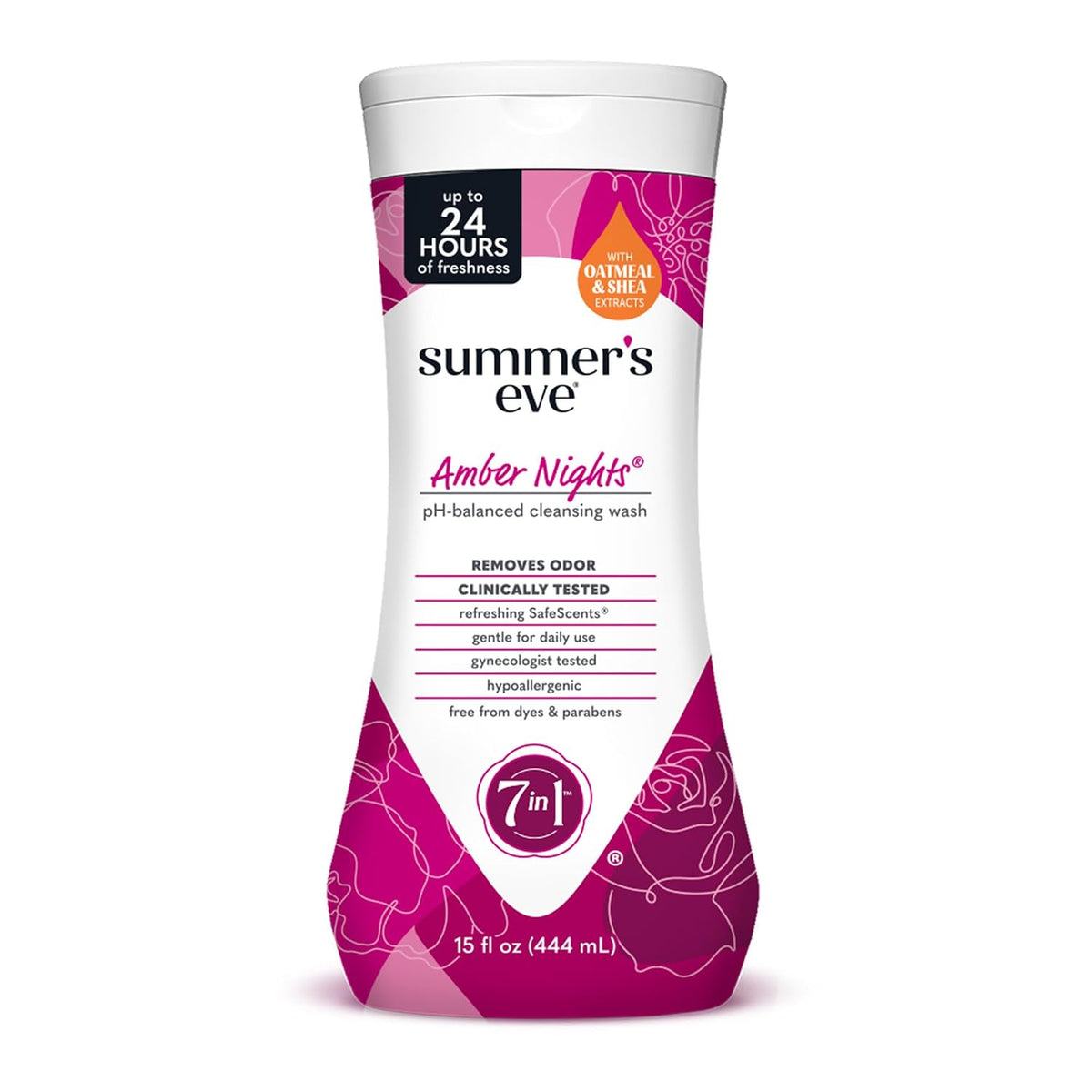 Summer's Eve All-Over Daily Feminine Wash, Amber Nights, 15 Fl Oz