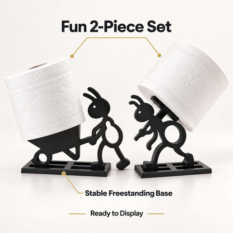 Funny Ant Toilet Paper Holder – Unique Ant Design Bathroom Decor, Toilet Paper Roll Stand for Bathroom, Rustic, Modern or Farmhouse Style, Fun Gift for Home, Friends & Family