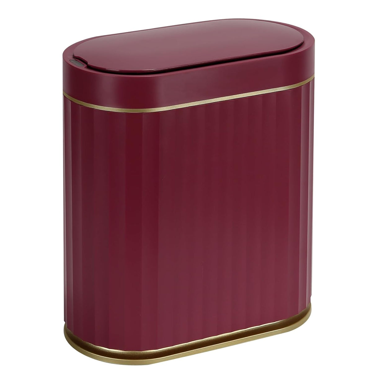 ELPHECO 2 Gallon Sensor Trash Can, Automatic Lid, Burgundy Gold