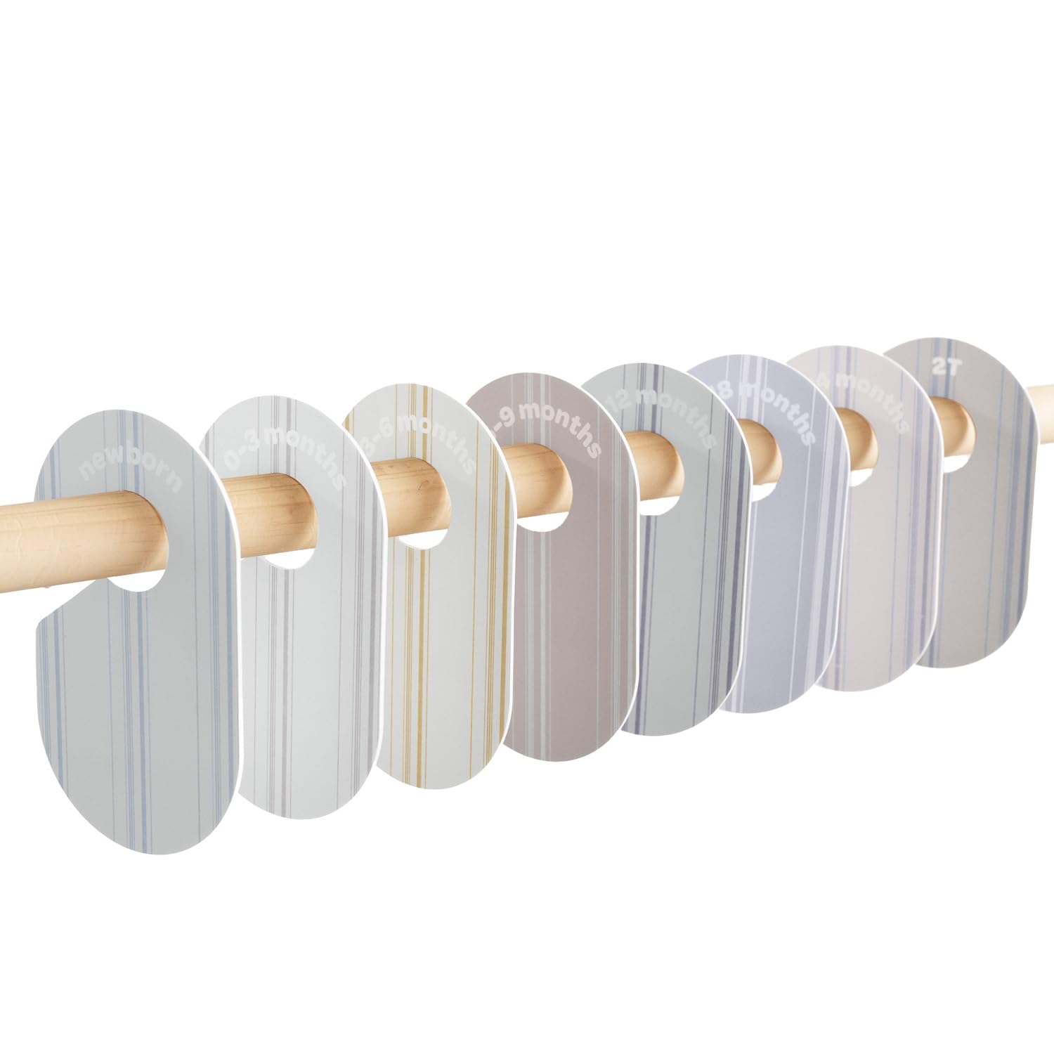 3 Sprouts Baby Closet Dividers, Newborn to 2T, Stripe, 8 Piece Set