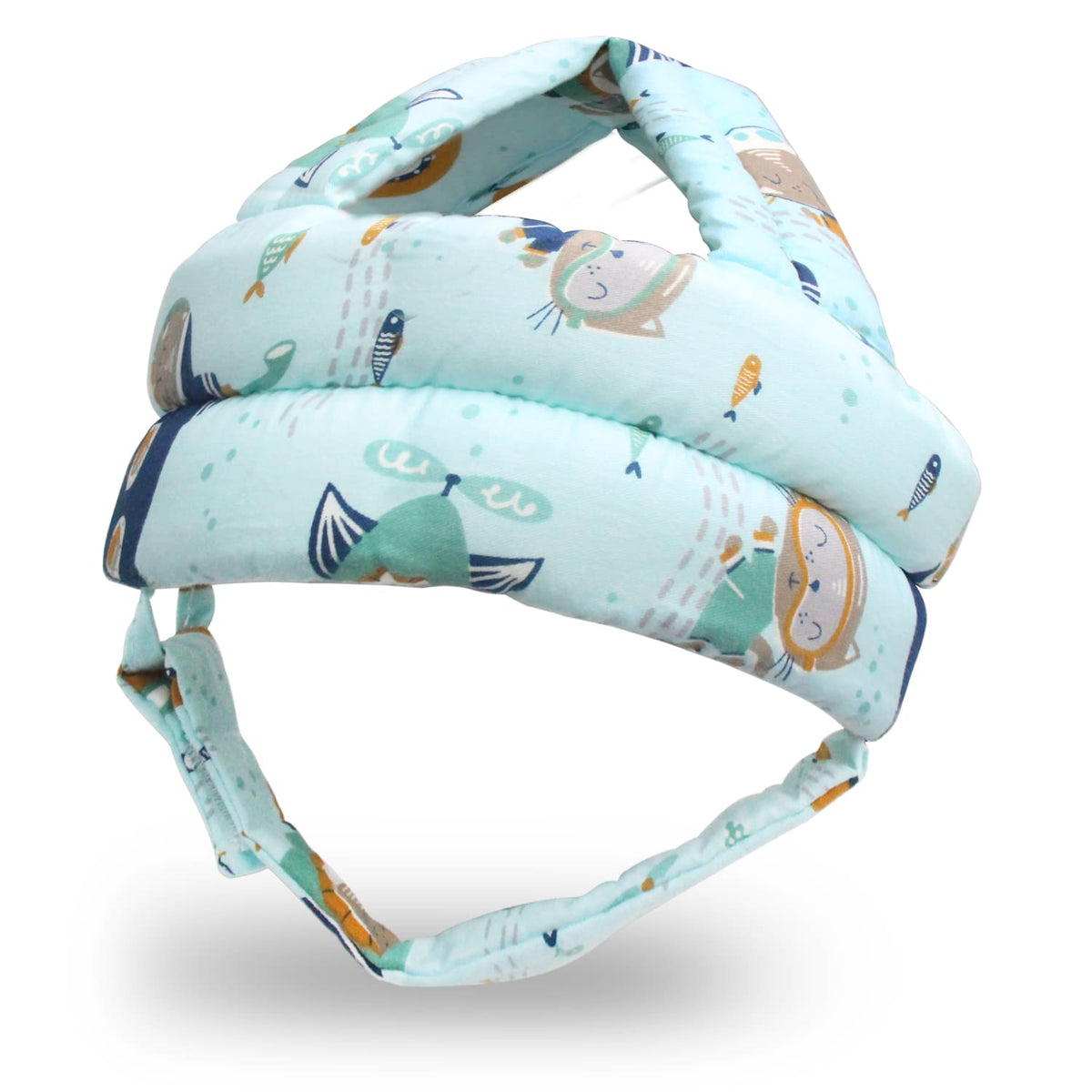 Baby Head Protector Baby Helmet for Crawling Walking, No Bumps Safety Head Adjustable Protective Cap for Walking, Playing (Submarine)