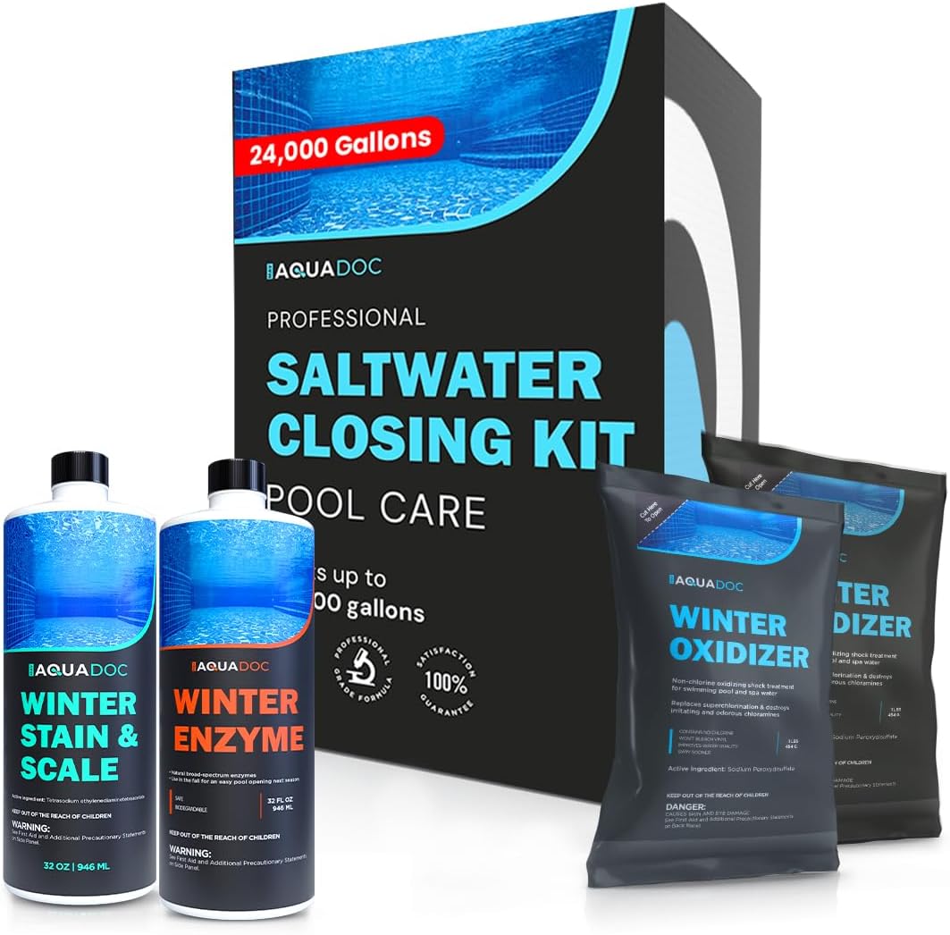 AquaDoc Pool Winterizing Kit for Saltwater Pools - for Up to 24,000 Gallons