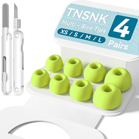 4 Pairs Replacement Ear Tips for AirPods Pro 1st /2nd(Y-Green)