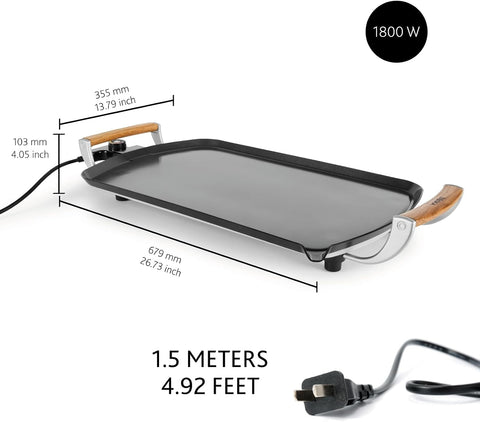 BOSKA Electric Griddle Pro - Large Indoor Griddle, Flat Top, 14 x 22 inch