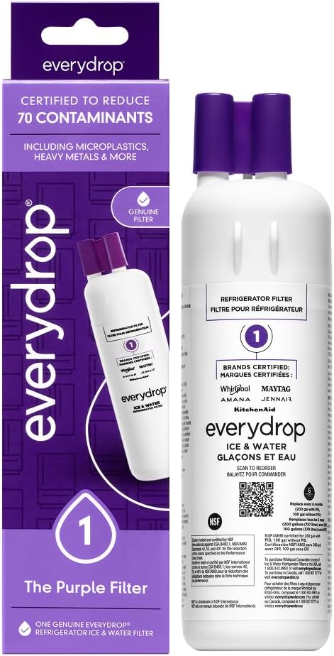 everydrop by Whirlpool Ice & Water Refrigerator Filter 1, Purple, EDR1RXD1