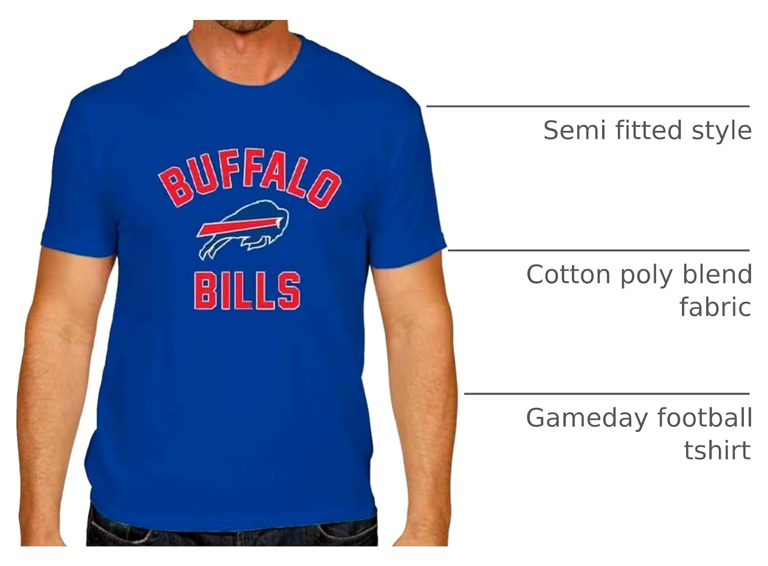 NFL Gameday Cotton Blend T-Shirt for Men and Women - Licensed