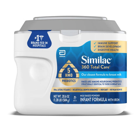 Similac 360 Total Care Baby Formula Powder, Exclusive 5 Prebiotic Blend