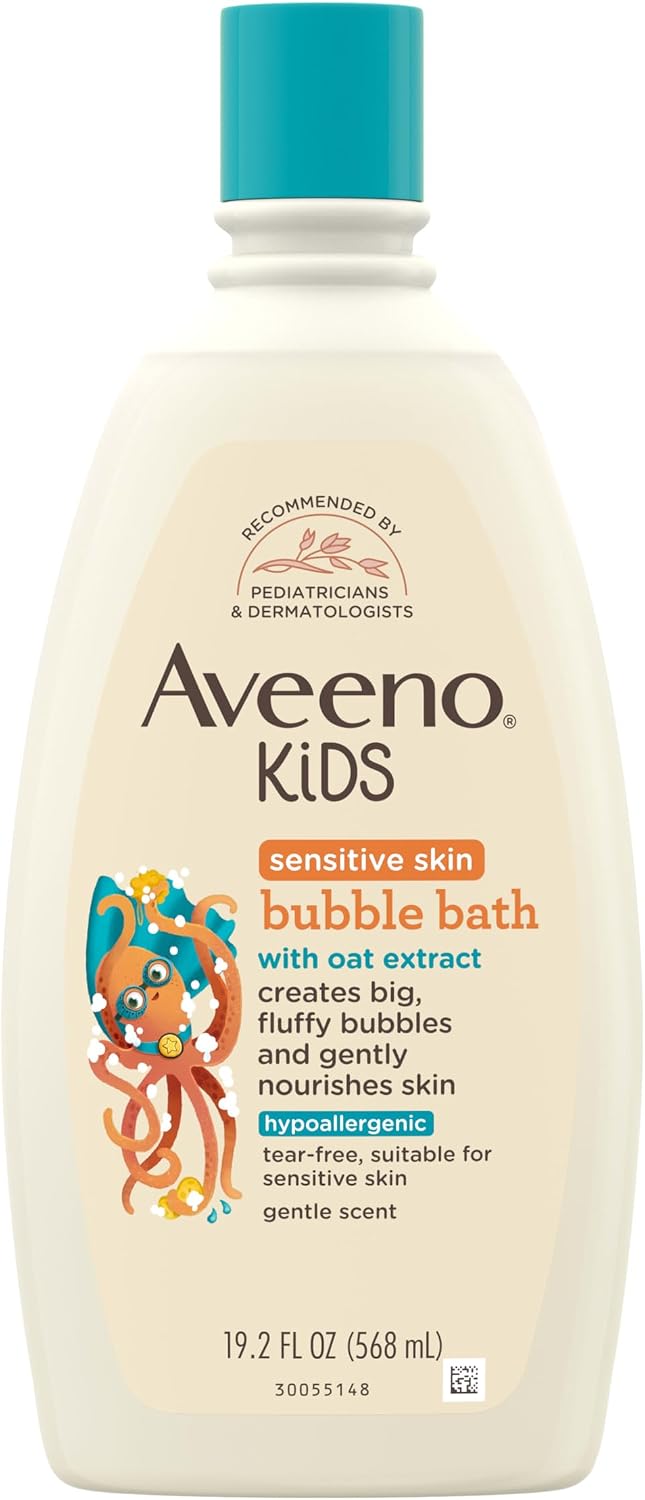 Aveeno Kids Bubble Bath, Sensitive Skin, 19.2 fl. oz