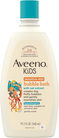 Aveeno Kids Bubble Bath, Sensitive Skin, 19.2 fl. oz