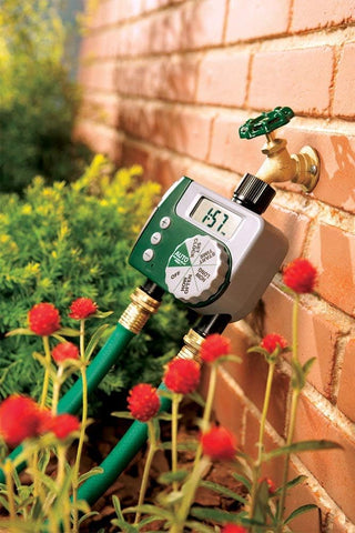 Orbit Programmable Digital Hose Watering Timer - 2 Outlet - Battery Powered - with LCD Screen - Built-in Rain Delay - Water-Resistant - 58910