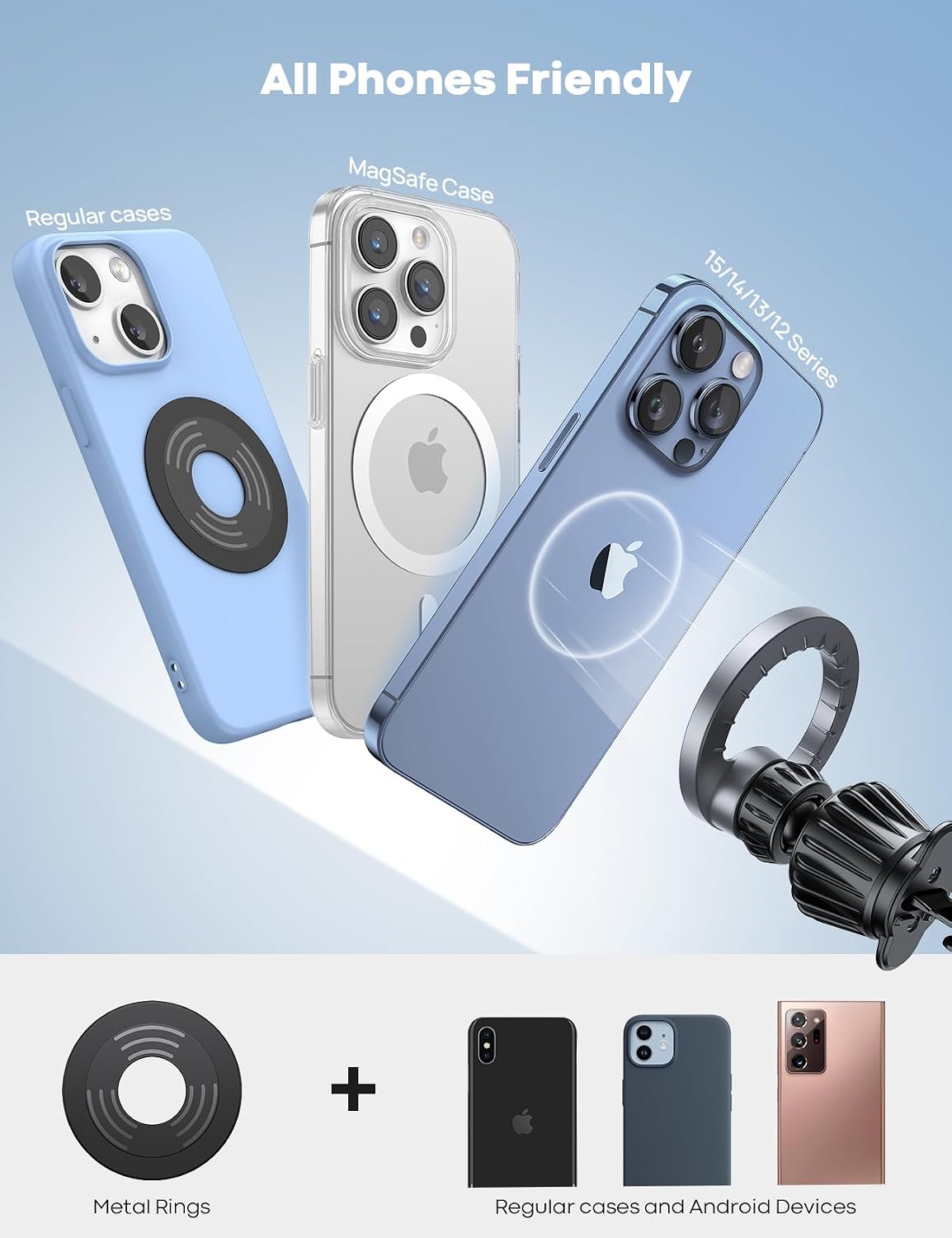 Lamicall for MagSafe Car Mount Vent 20 Super Magnets Accessories for iPhone