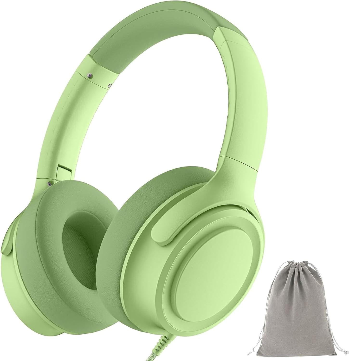 ADOOPE Wired Over-Ear Headphones with USB C Connector, Hi-Fi Stereo Sound, Noise-Isolating Ear Cups, Comfortable Fit for USB C Devices (Green, with Bag)