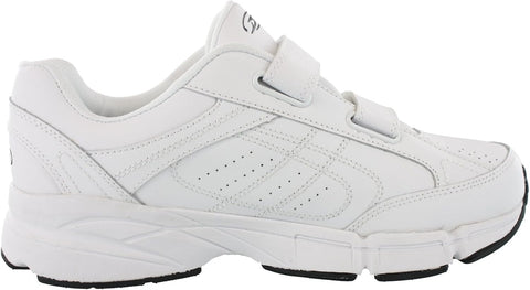 Dr.Scholls Mens Omega Light Weight Dual Strap Sneaker wide width (9 2E US, White)
