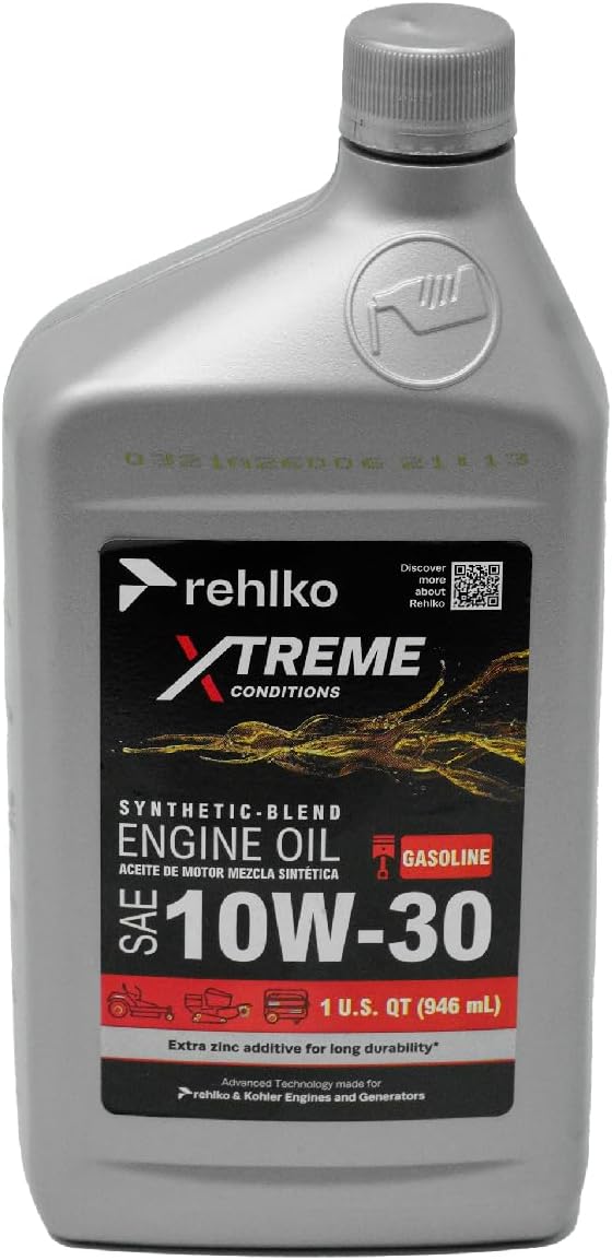 Kohler Replaces 12P Command Engine 10W-30 Motor Oil Case of (12) 25 357 06s 1 Quart Bottles