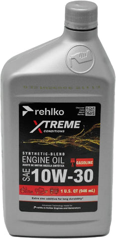 Kohler Replaces 12P Command Engine 10W-30 Motor Oil Case of (12) 25 357 06s 1 Quart Bottles