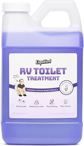 Liquified RV Toilet Treatment Bundle- Black Holding Tank Digester - Odor Eliminator - Lavender Scent - Matts RV Reviews (Lavender, 32oz, 3 Pack)