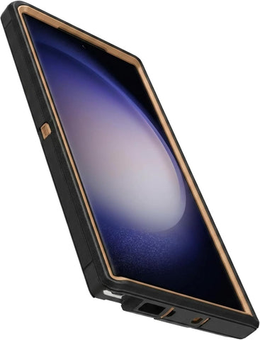 OtterBox Galaxy S23 Ultra (Only) - Defender Series Case - Moonshadow Black (Black & Brown) - Case Only - Rugged & Durable - with Port Protection - Non-Retail Packaging