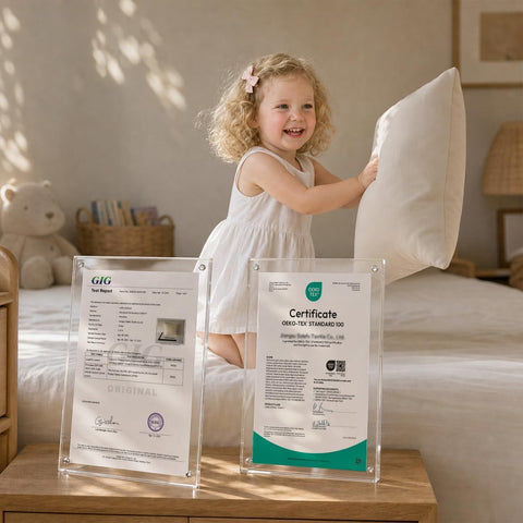 Adjustable Toddler Pillow for Ages 2-4 with Organic Cotton Pillowcase